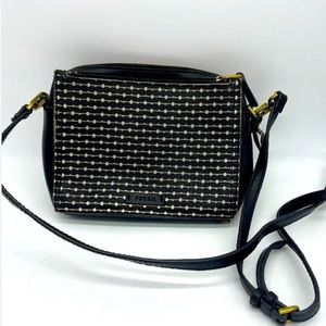 Fossil Black stripe Campbell Crossbody